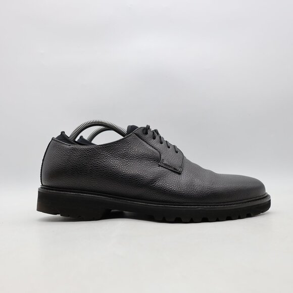Theory Oxford Pebble Leather Men\'s Size 9.5 Black Lace-Up Dress Shoes main image 12